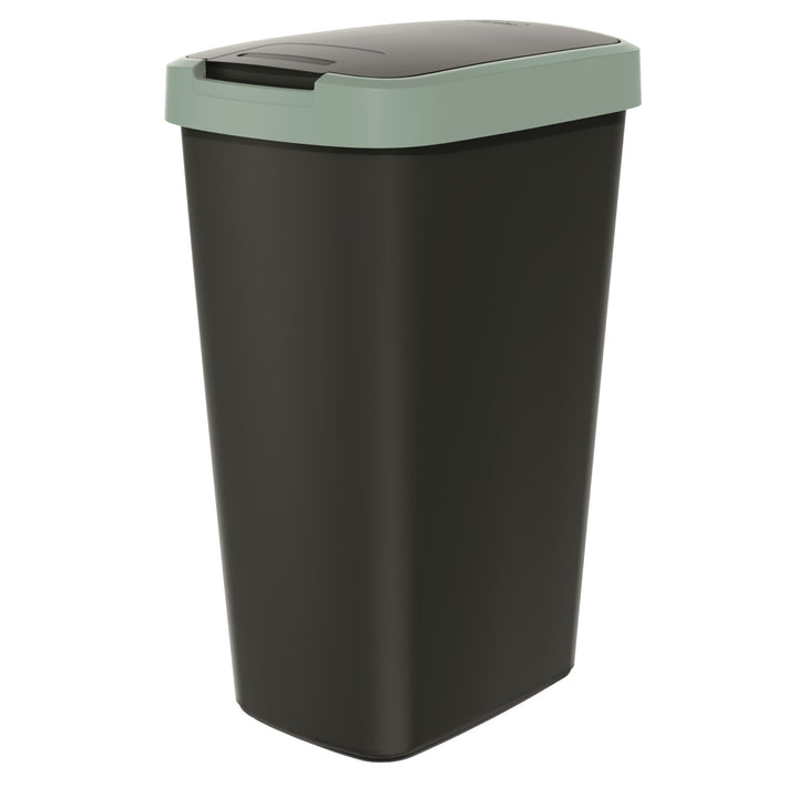 Prosperplast - Poubelle / Poubelle 45L - Noir avec cadre vert clair