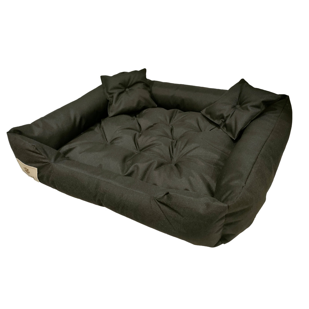 Kingdog - Honden- en kattenbed - Microvezel - 60x50 / 75x65 cm - zwart