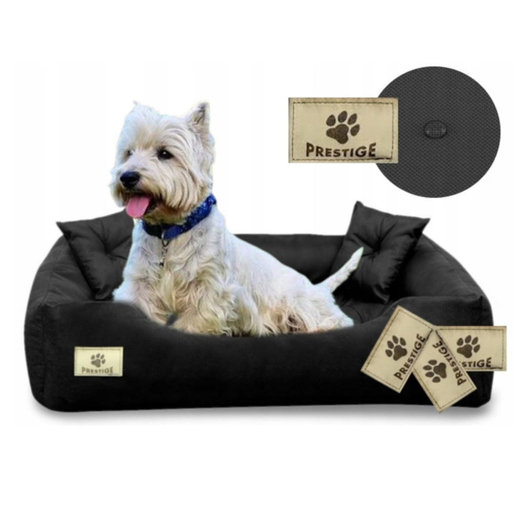 Prestige bed voor honden, katten 100x80 / 115x95 cm zwart