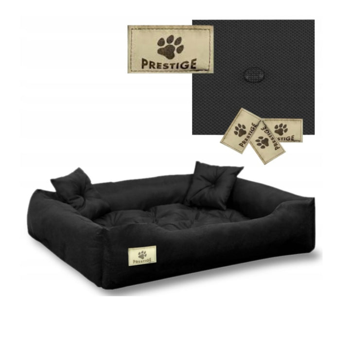 Prestige bed voor honden, katten 100x80 / 115x95 cm zwart