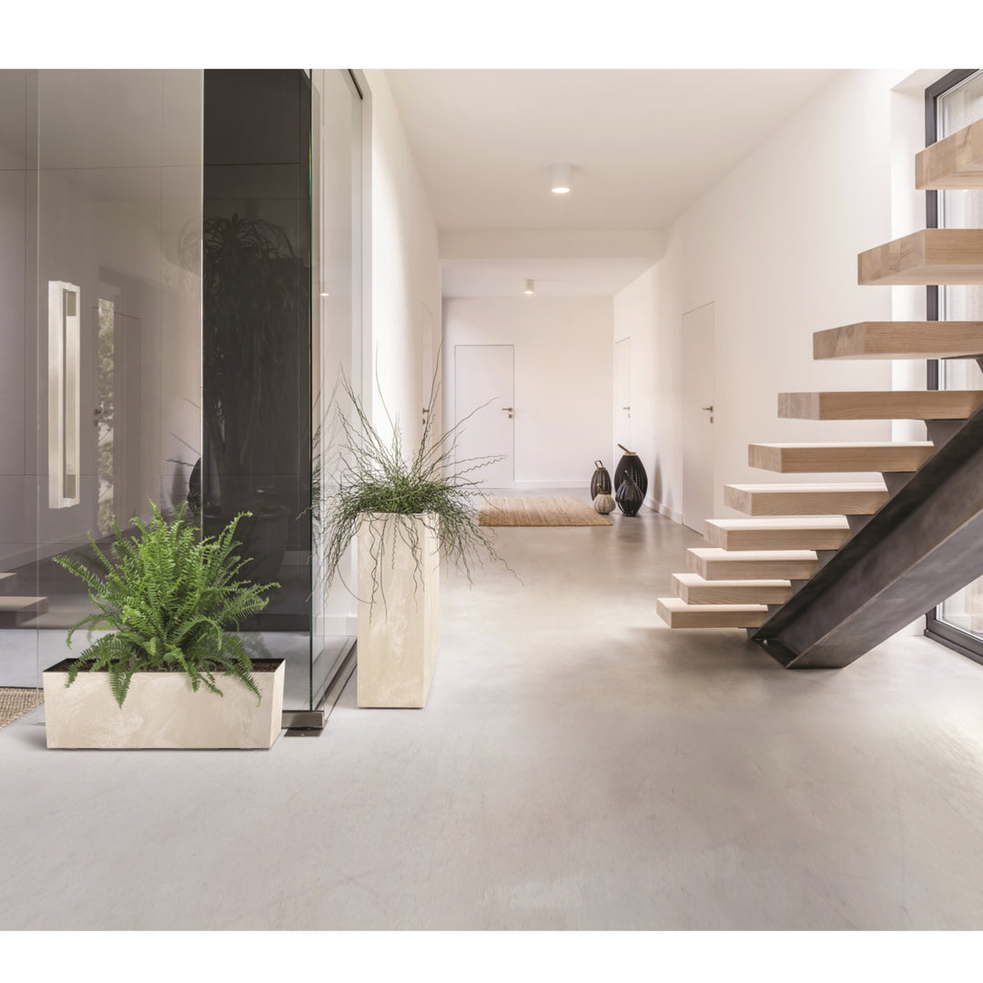 Prosperplast Urbi Case Beton Effect Plantenpot met binnenpot Plantenbak Bloembak voor binnen en buiten Rechthoekig Kunststof 77 x 23,5 x 24,6 cm Antraciet