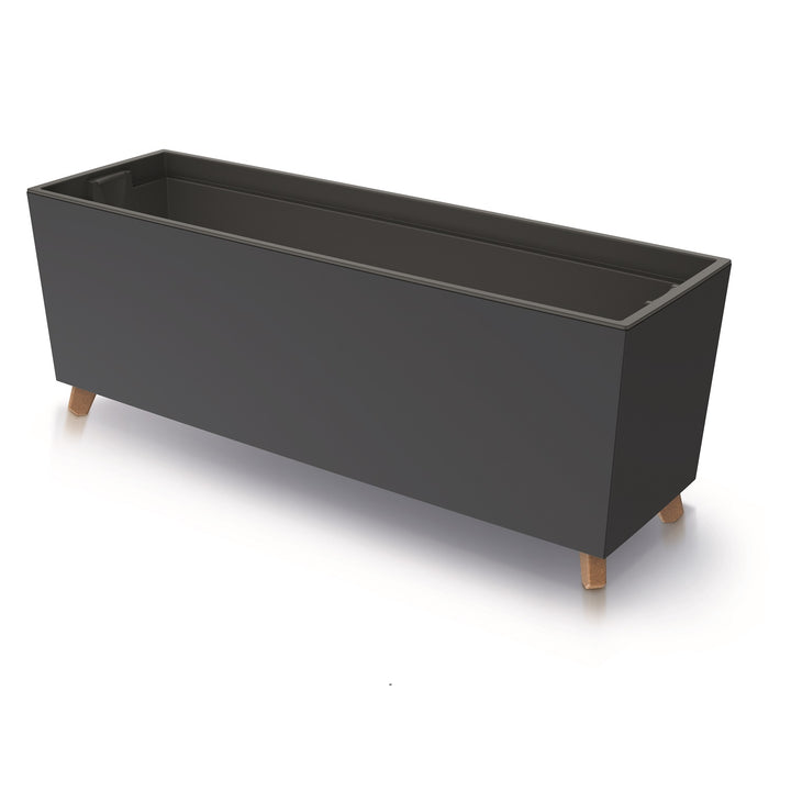 Prosperplast Urbi Case - Pot de fleur avec insert et pieds - Anthracite