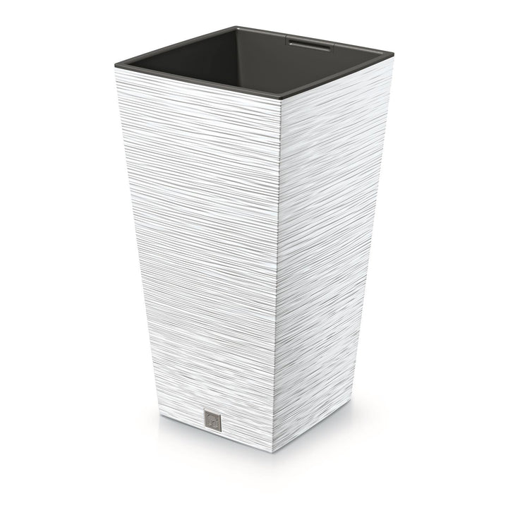 Prosperplast - Grote bloempot met inzet 11.4L - Wit - 20x20x38cm