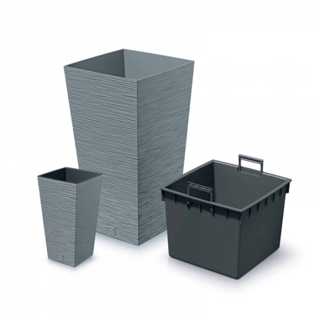 Prosperplast Furu Square - Bloempot Hoog Vierkant- 30x30x55cm BETON