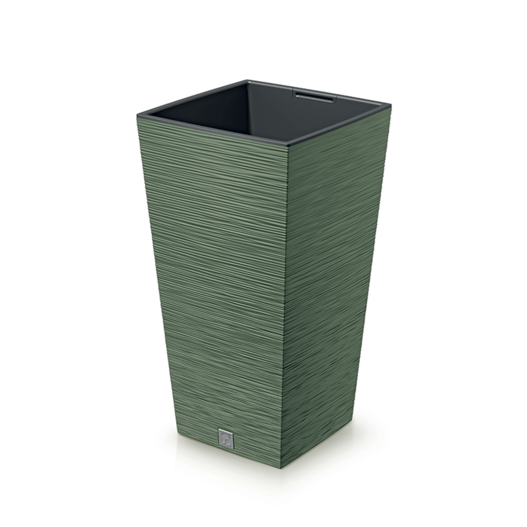 Prosperplast Furu Square - Bloempot Hoog Vierkant- 30x30x55cm aardgroen