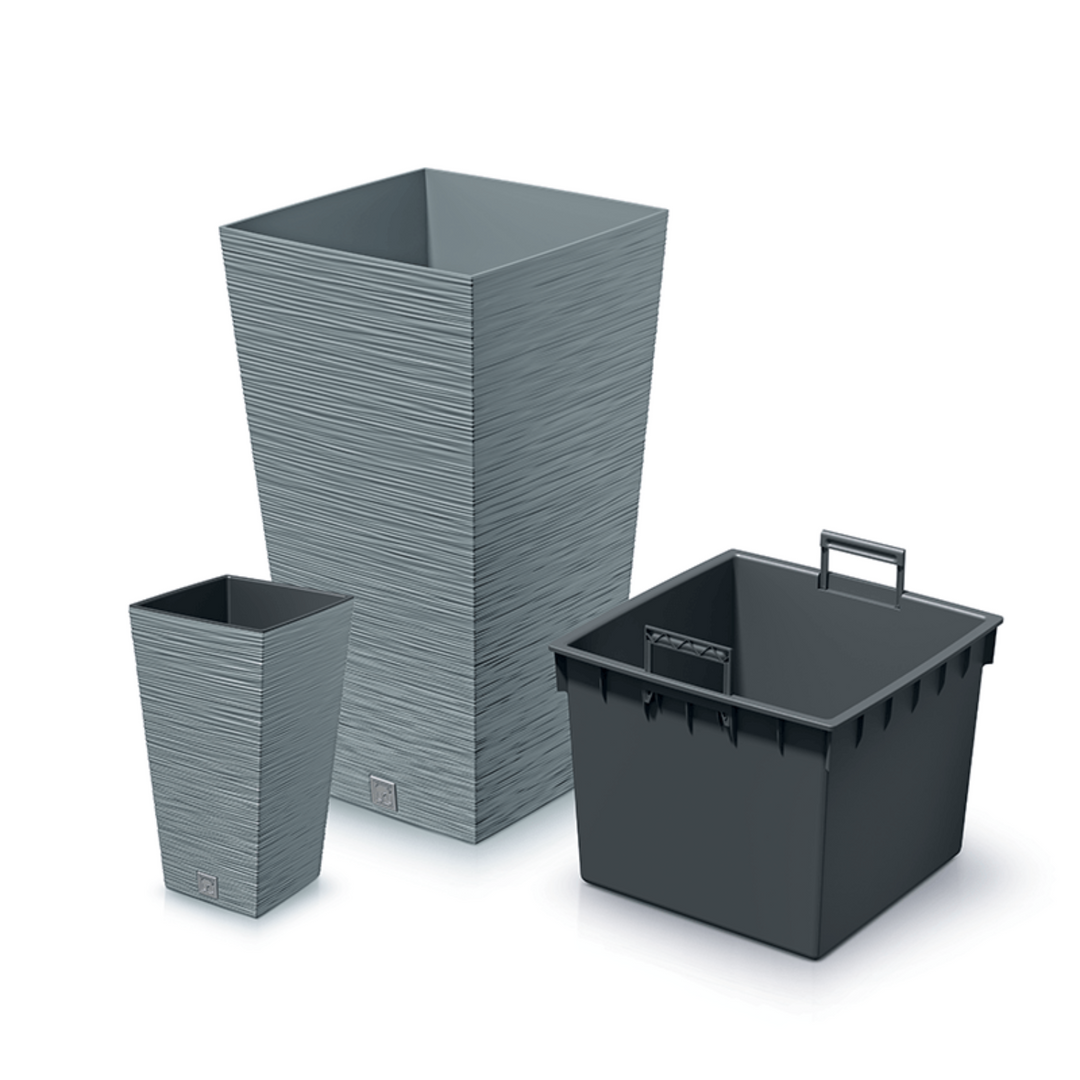 Prosperplast Furu Square  Bloempot Hoog Vierkant 35x35x66cm BETON