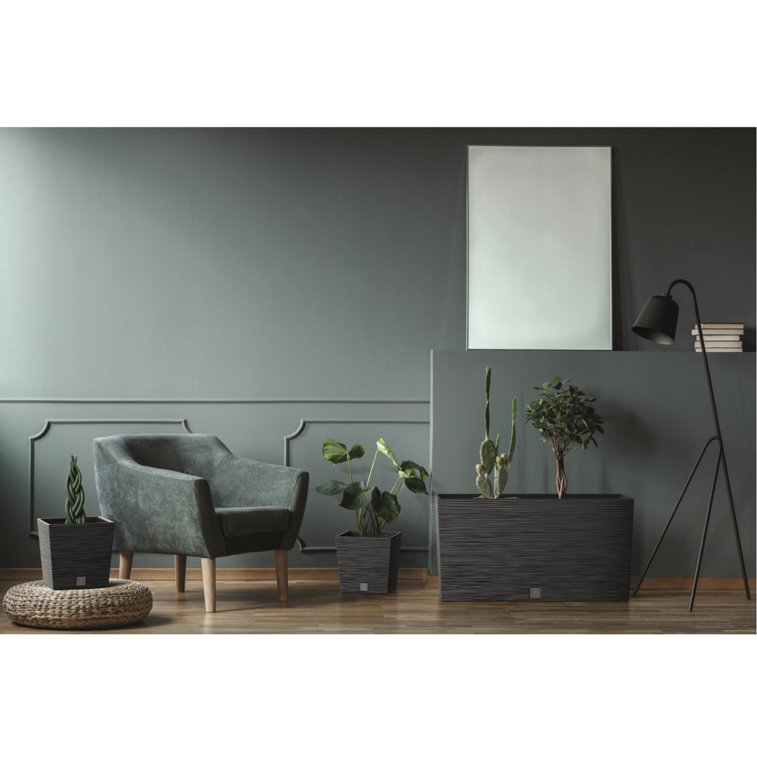 Prosperplast Furu Case Middle - Bloempot met inzet -  Rechthoekig -  77x23,5x41cm (Beton)