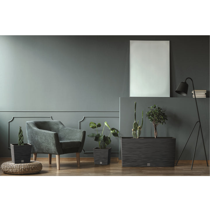 Prosperplast Furu Case Middle - Bloempot met inzet -  Rechthoekig -  77x23,5x41cm (Beton)