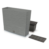 Prosperplast Furu Case Tower - Bloempot / Plantenbak met inzet - voor Binnen en Buiten - kleur beton (grijs)