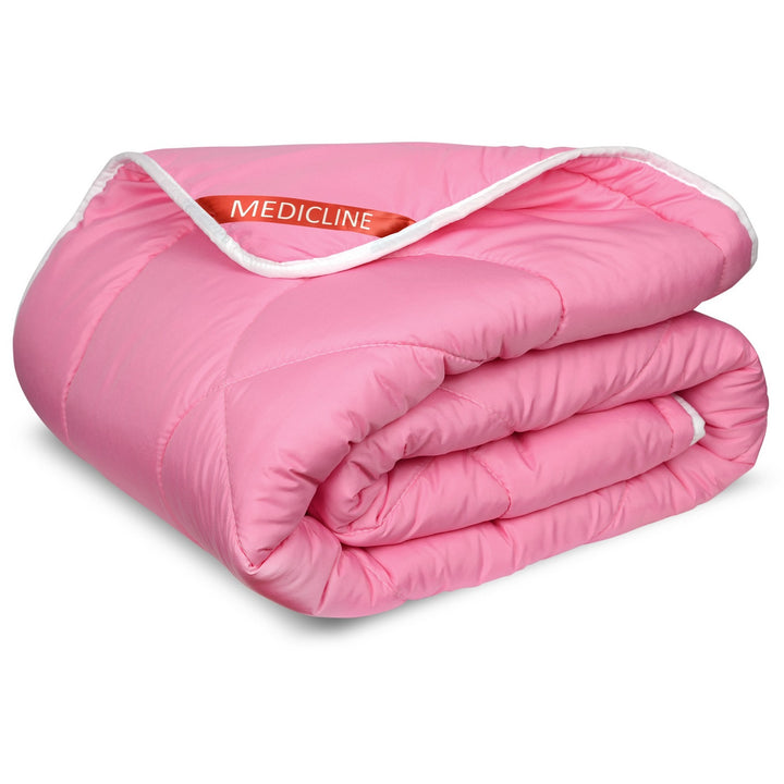 Alle seizoenen dekbed, microvezel roze draad doorgestikt 200 x 220 cm