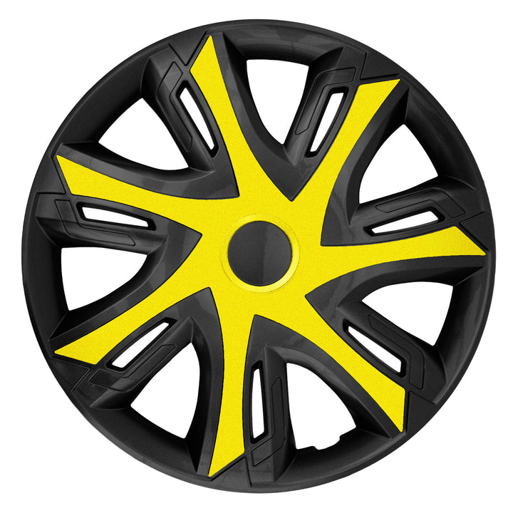 NRM - Enjoliveurs N-Power 14" - Jeu de 4 pièces - Jaune / Noir