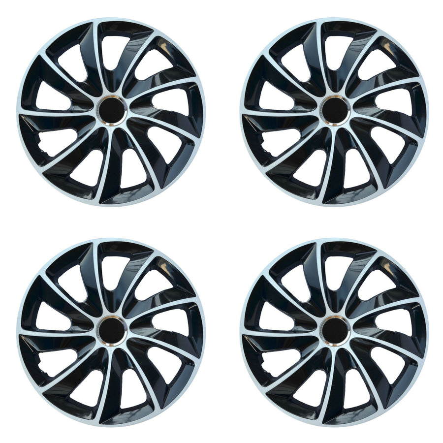 NRM - STIG Extra  Wieldoppen 17" - Set van 4 stuks - Wit / Zwart