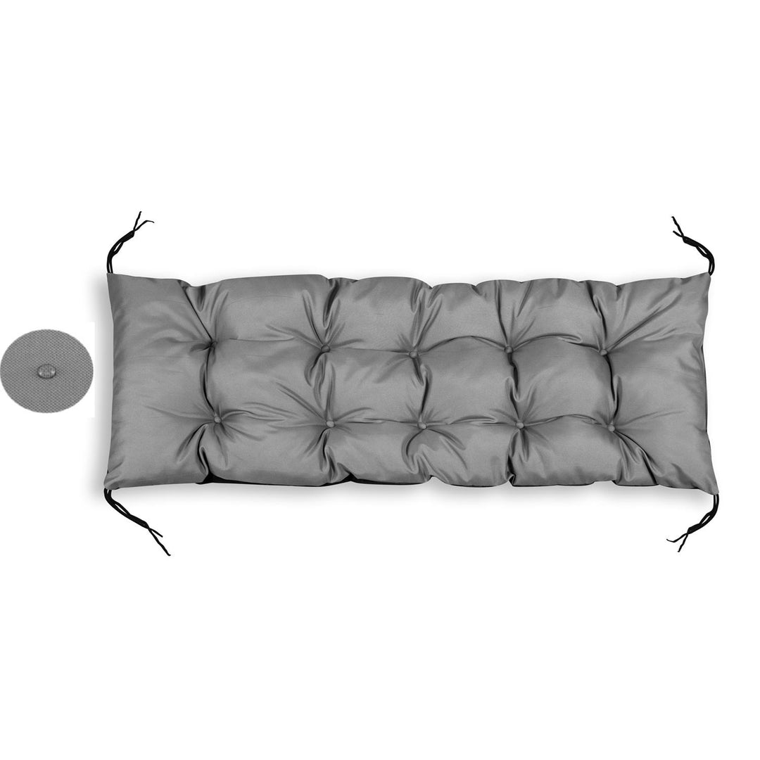 KingGarden Coussin de Banc Coussin de Banc de Jardin Coussin de Banc imperméable Housse de Coussin de siège intérieur extérieur 120 cm x 40 cm Gris