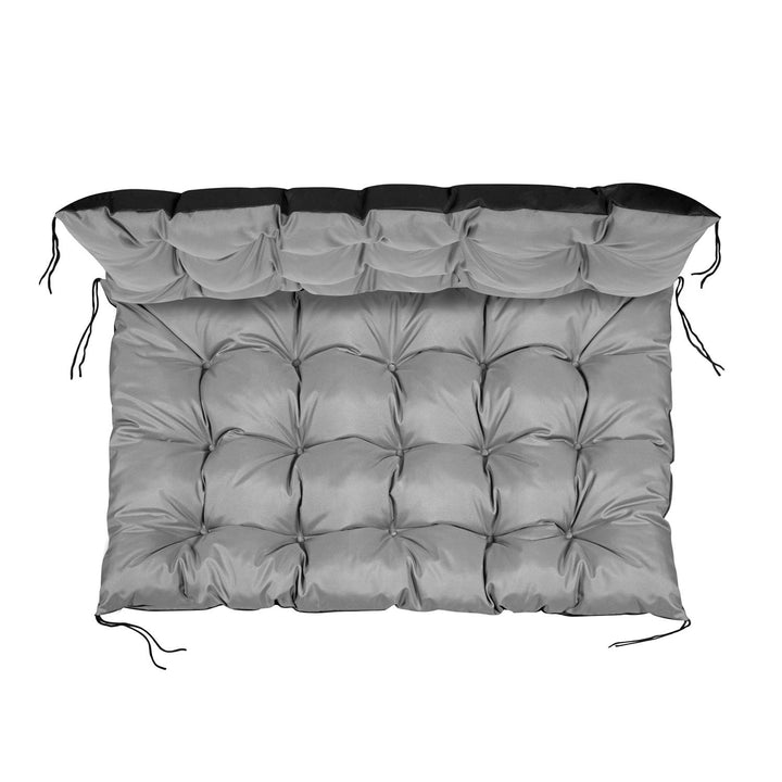 KingGarden Coussin de palette de jardin pour banc de palette européen, housse de coussin de siège en Cordura en PVC imperméable, intérieur et extérieur, 120 cm x 80 cm (gris)