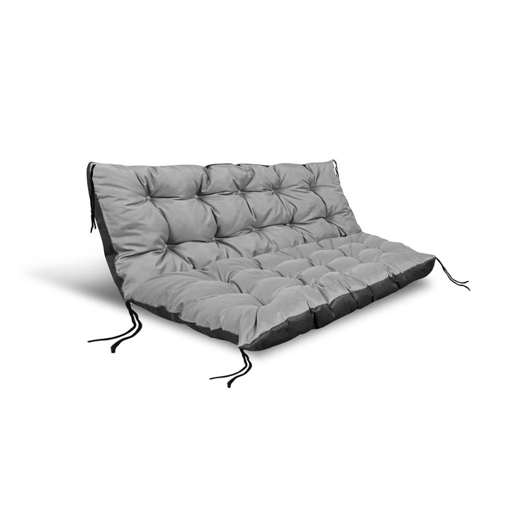 KingGarden Coussin de palette de jardin pour banc de palette européen, housse de coussin de siège en Cordura en PVC imperméable, intérieur et extérieur, 120 cm x 80 cm (gris)