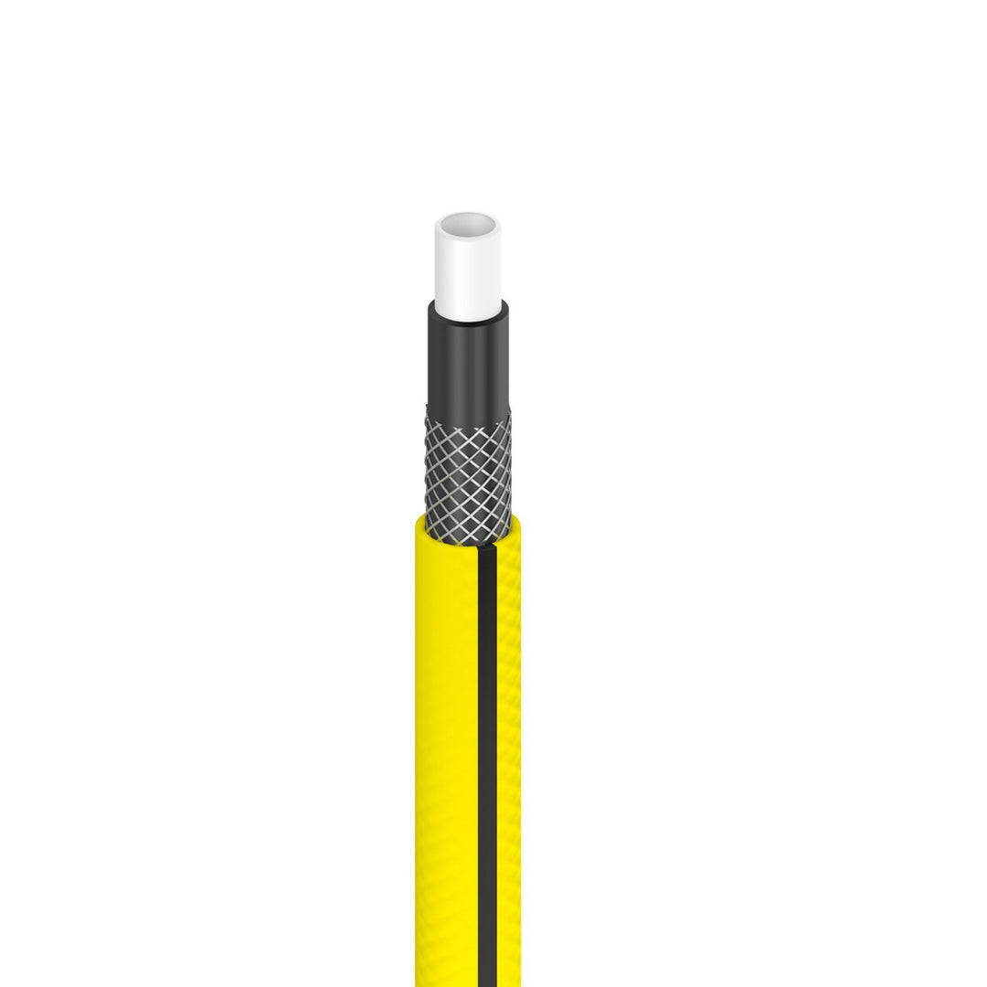 Cellfast 4Yellow 4-Laags Tuinslangen Set met Accessoires Garden Cross Mesh UV- en Algenbestendig Max. 20 bar sproeier 1/2 inch 15 m