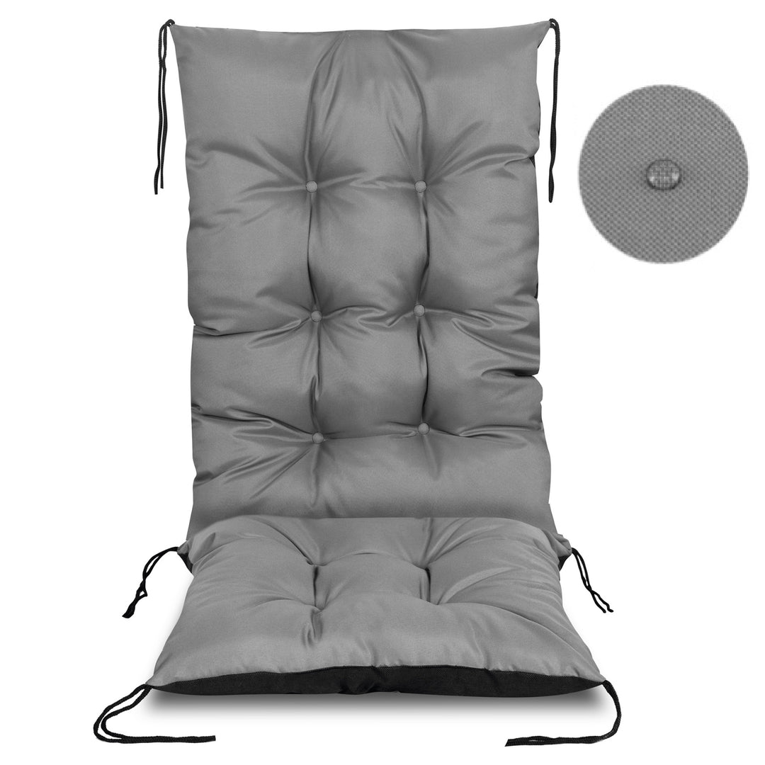 KingGarden Coussin imperméable pour chaise de jardin PVC-Codura facile d'entretien Coussin pour intérieur et extérieur 50x50x50 cm Gris