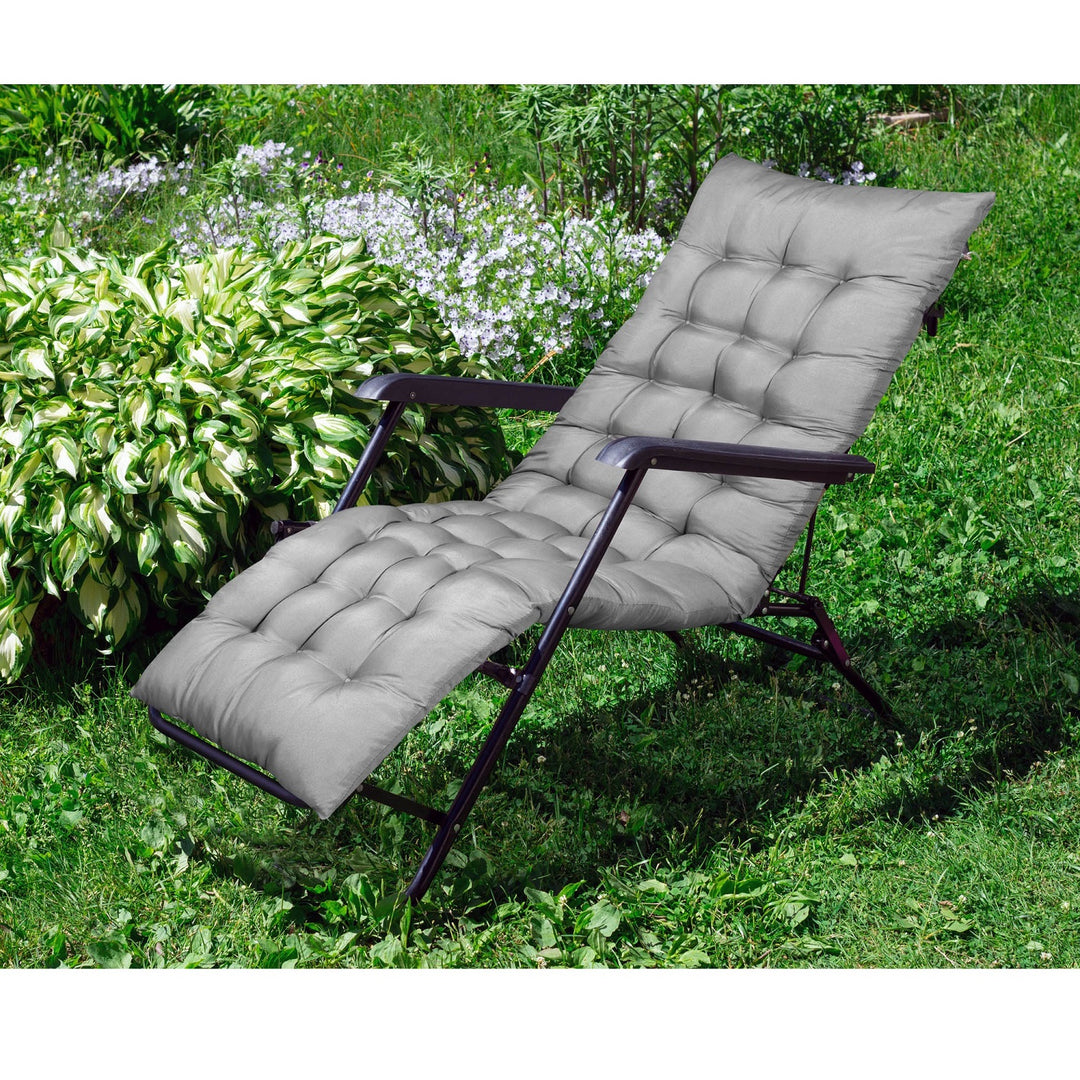 KingGarden Coussin de chaise longue Coussin pour chaise de jardin Coussin de chaise longue 165x50cm Microfibre Gris