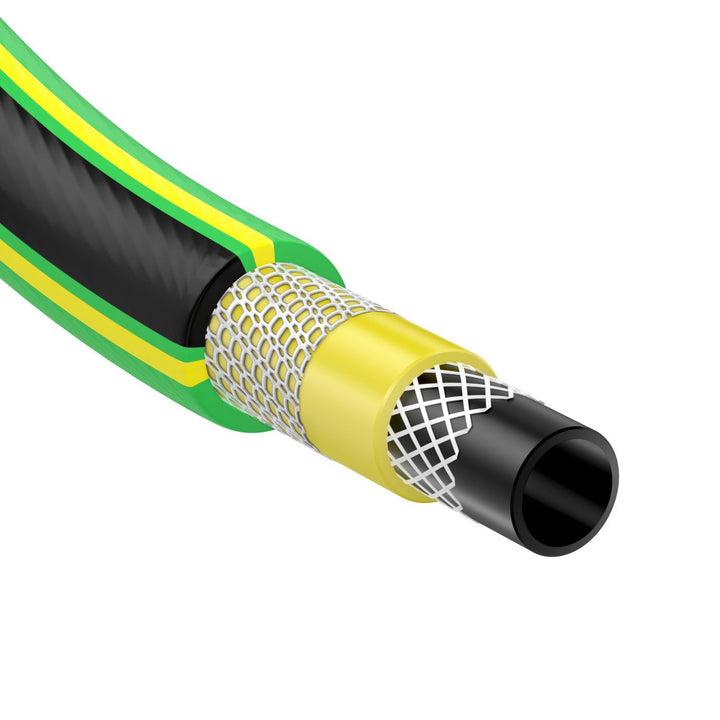 Cellfast GREEN ATS2™ 5-laags Tuinslang dubbel gevlochten met kruis en jersey stof UV-stralen en algenbestendig (1/2 inch 20 m)