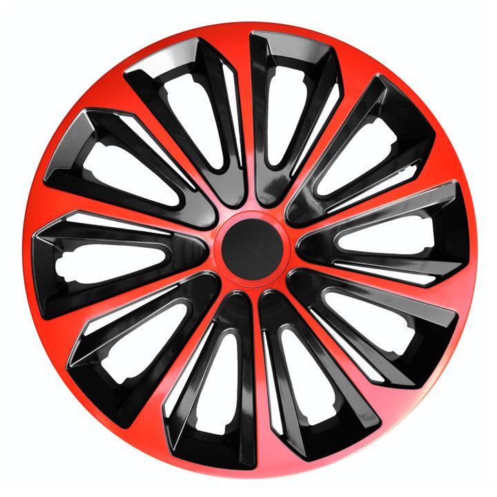 NRM Strong Duo - Wieldoppen 16" - Set van 4 stuks / Kunststof - Rood/zwart