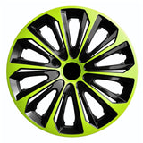 NRM STRONG DUO - Wieldoppen 16" - Set van 4 stuks / Kunststof - Groen/zwart