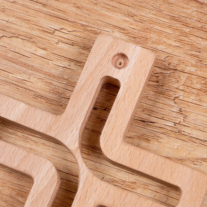 Drewniane Krzyże Hangend kruis gemaakt van beukenhout Modern muurkruis Kruisbeeld glad oppervlak Hangend houten kruis (Natuurlijk hout 18x12x1,5cm)