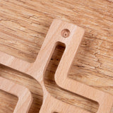 Houten hangend kruis modern naturel 30x18x1,8 cm