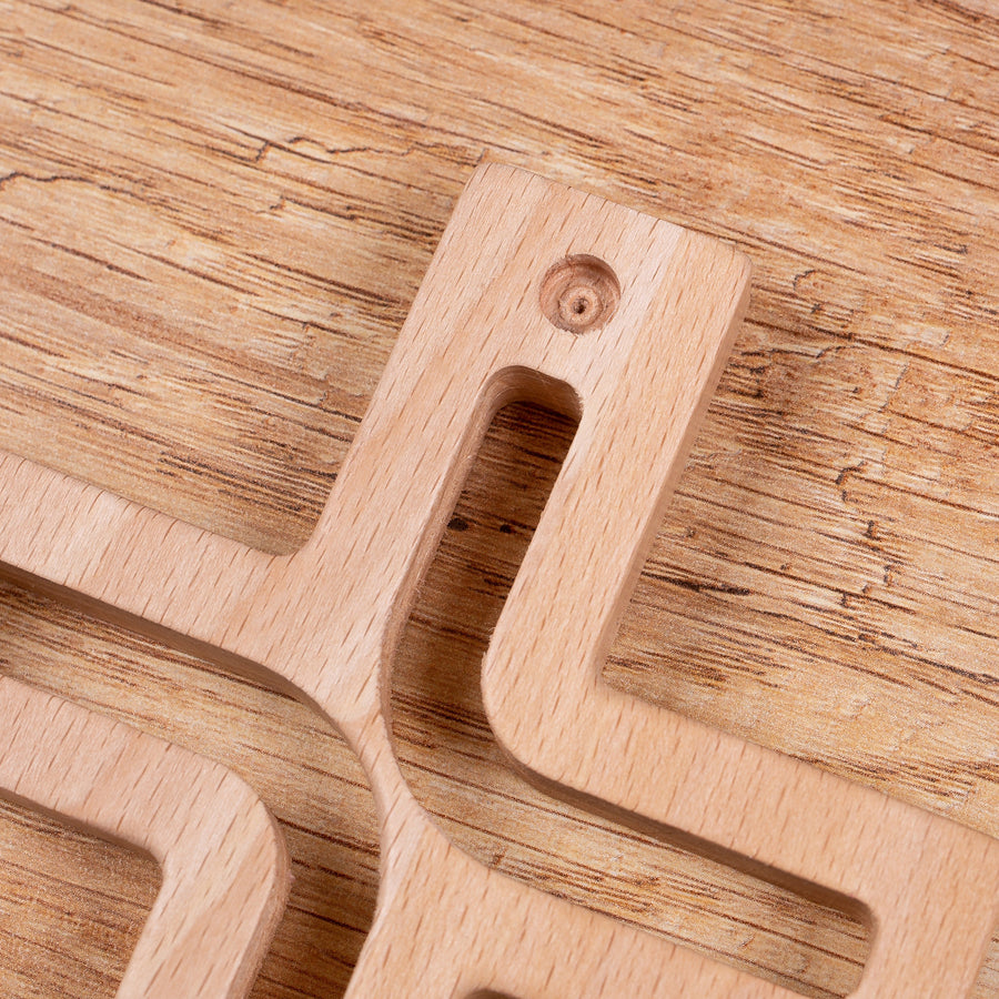 Houten hangend kruis modern naturel 30x18x1,8 cm