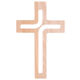 Houten hangend kruis modern naturel 30x18x1,8 cm