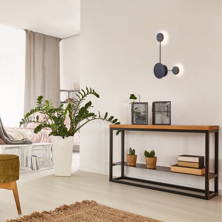 Amadeo LED 7W zwart 6258 wandlamp met een kleurtemperatuur van 4000 K