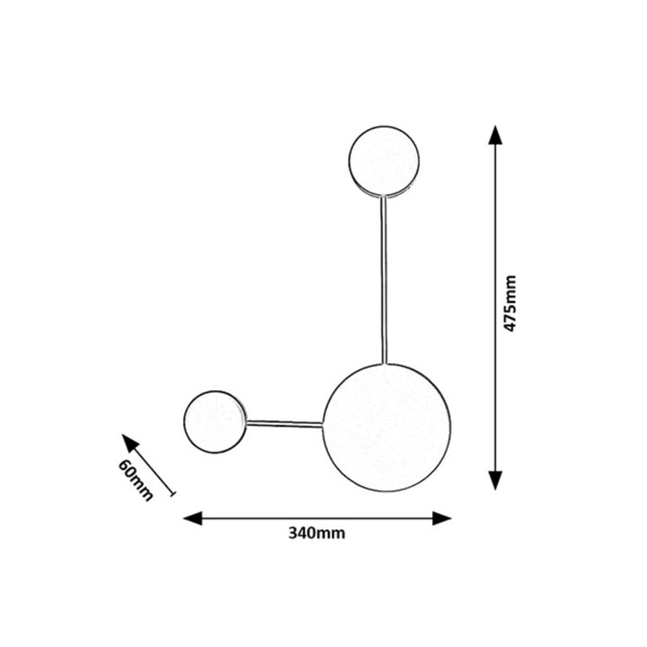 Amadeo LED 7W zwart 6258 wandlamp met een kleurtemperatuur van 4000 K