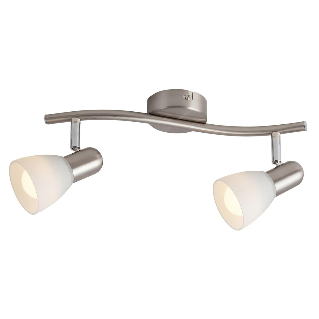 Rabalux Soma satijnchroom klassieke tweepunts plafondlamp Wit IP20