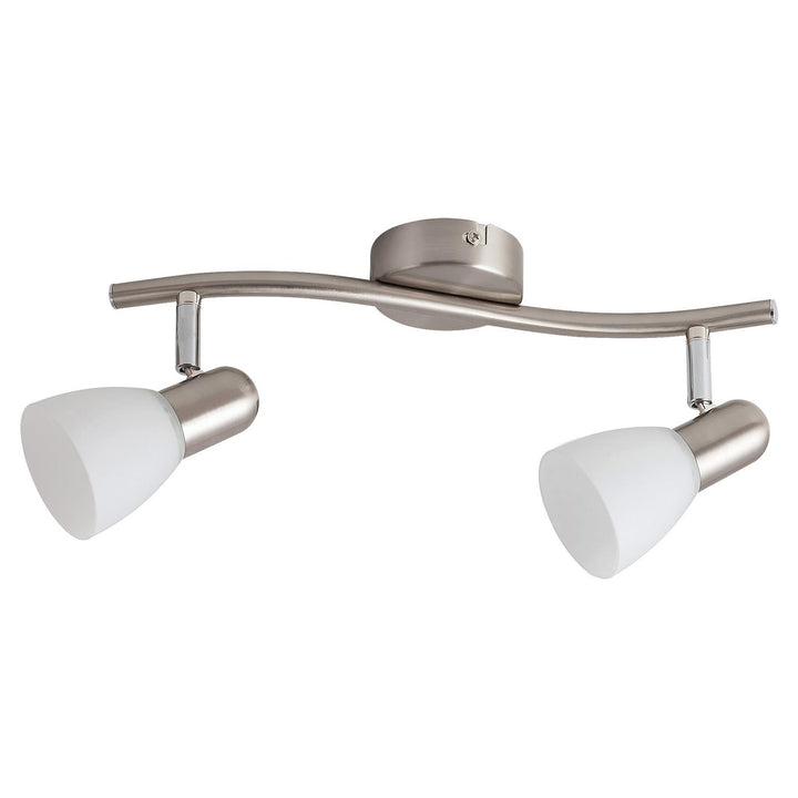 Rabalux Soma satijnchroom klassieke tweepunts plafondlamp Wit IP20