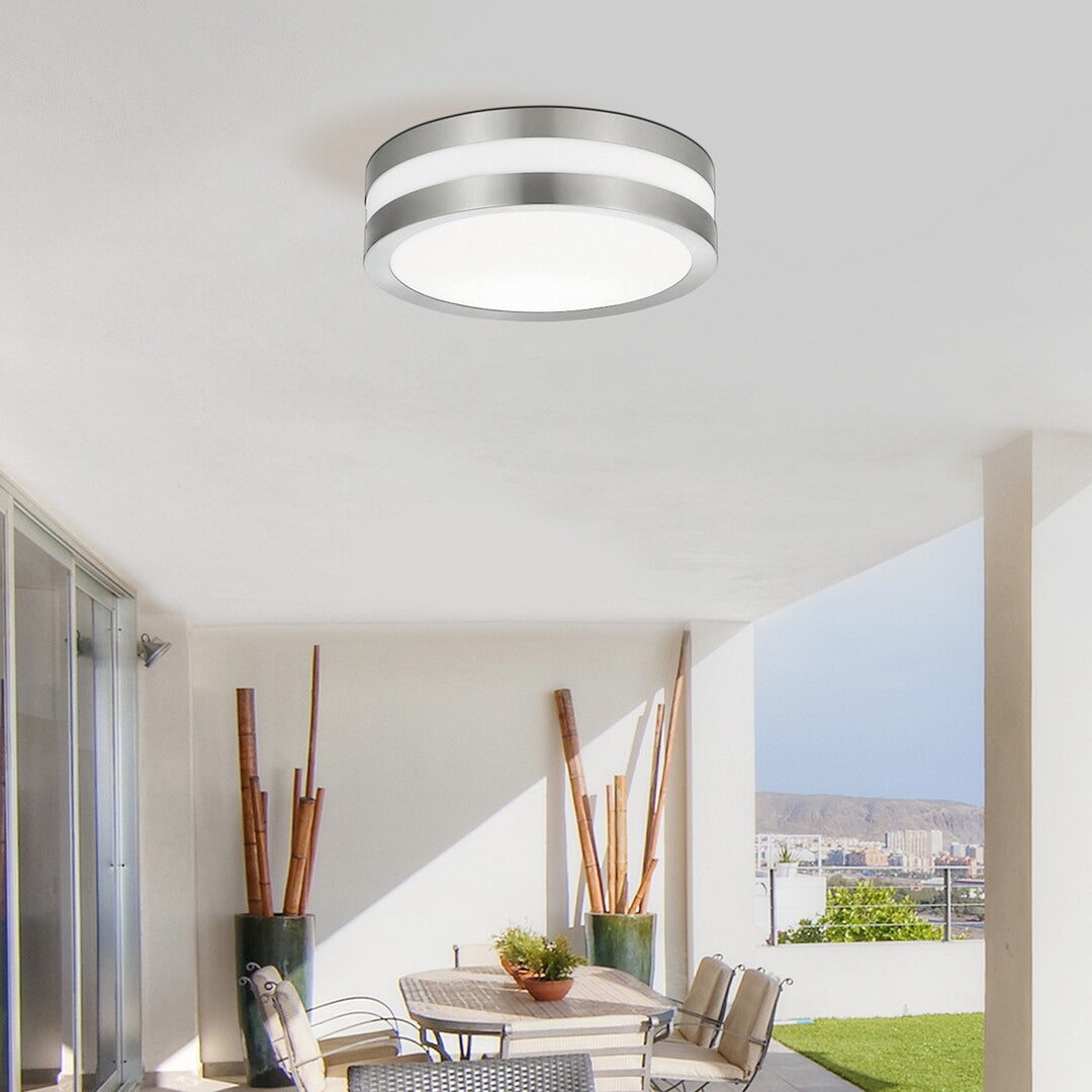 Rabalux buiten plafondlamp stuttgart 8220 - kleur satijn chroom