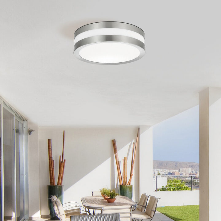 Rabalux buiten plafondlamp stuttgart 8220 - kleur satijn chroom