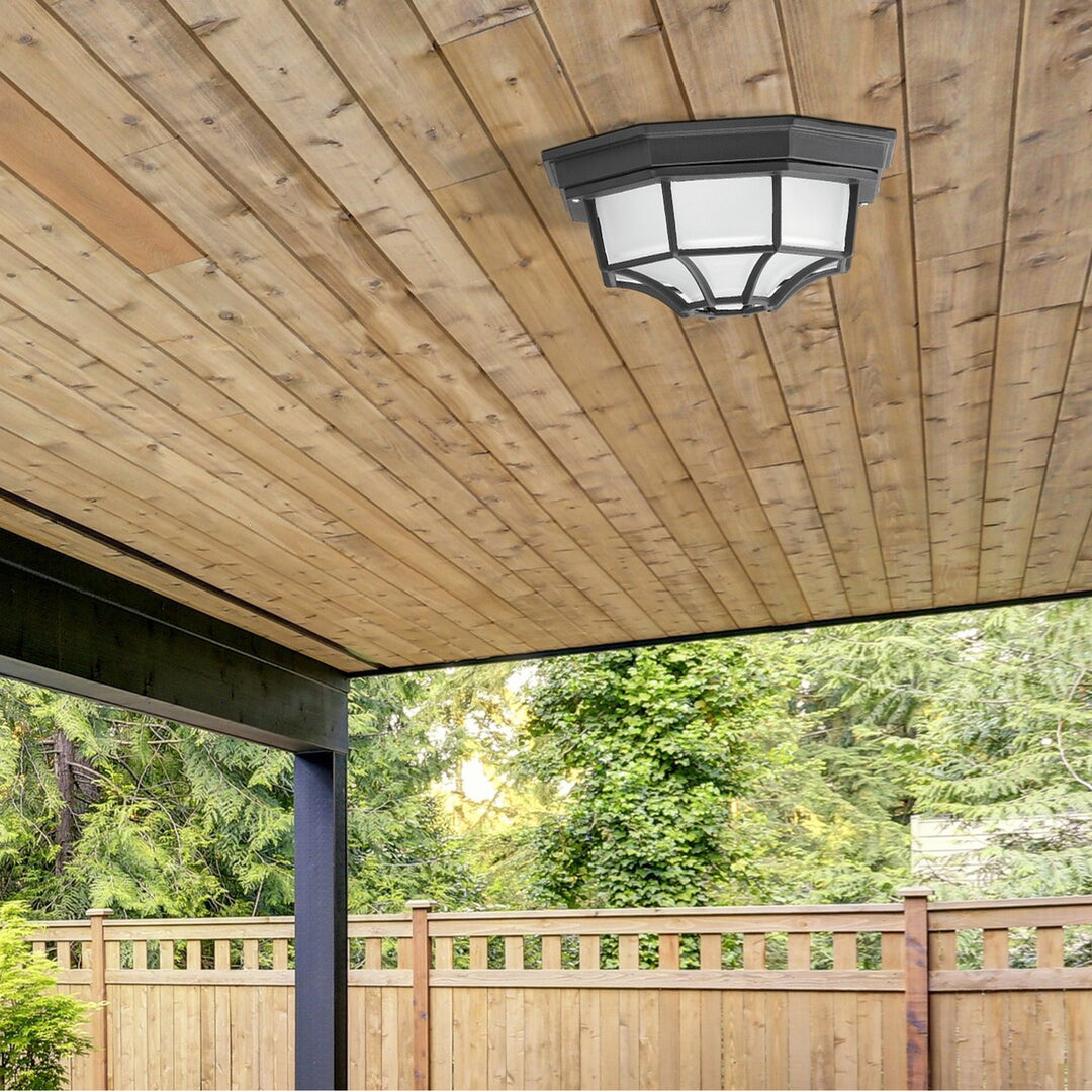 Rabalux Milano buiten plafondlamp 8346 metaal en glazen kap