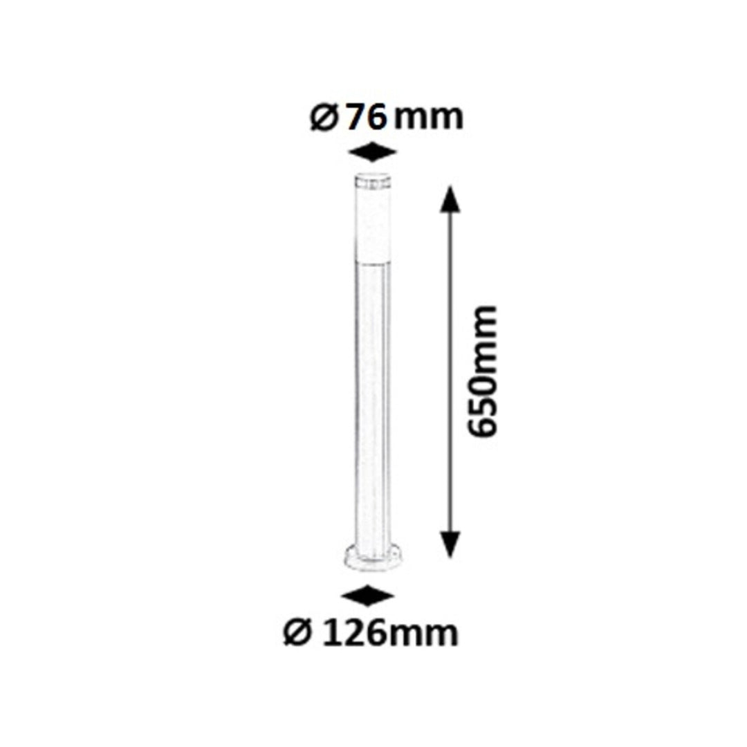 Rabalux 8264 inox fakkel metalen staande tuinlamp
