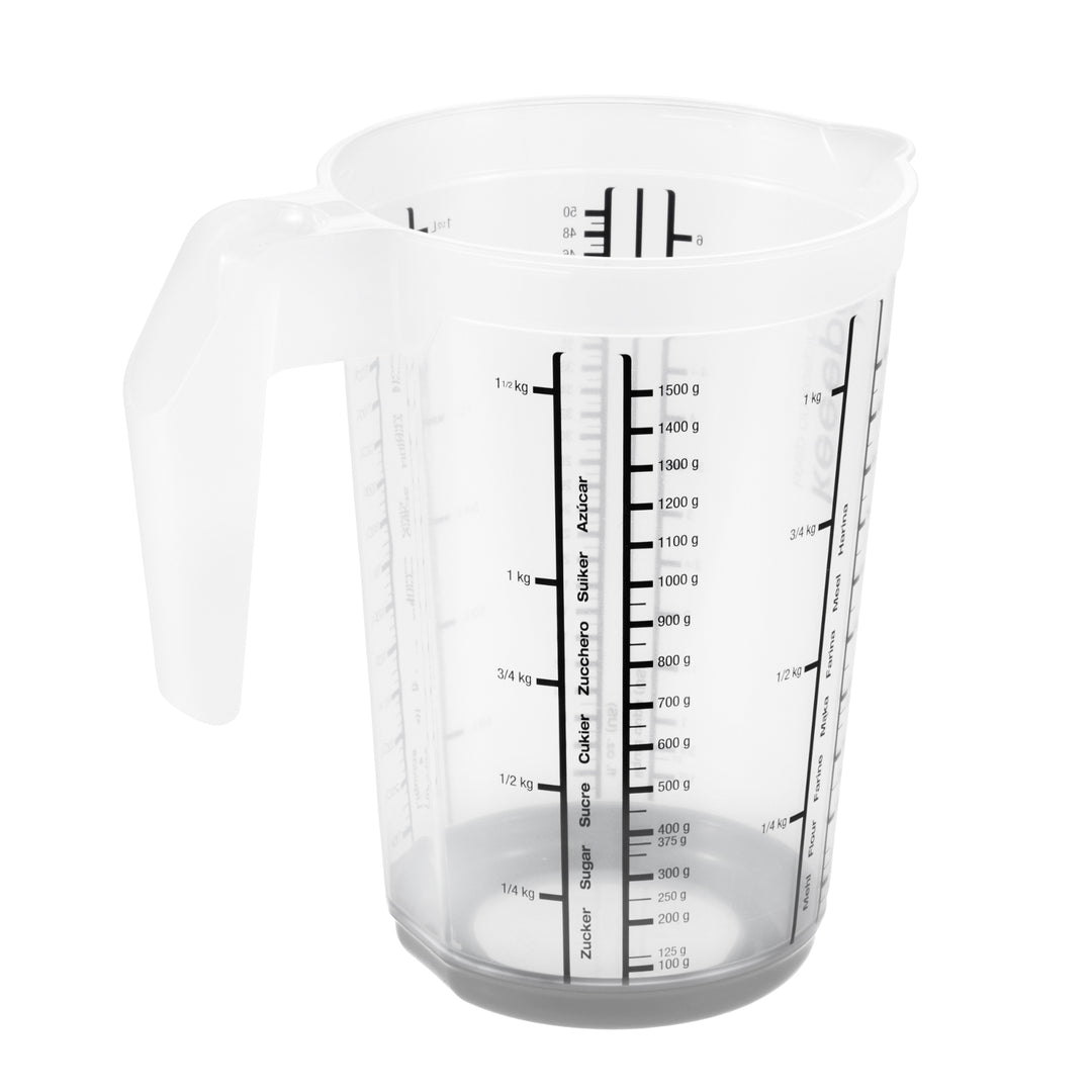 Keeeper Masimmo maatbeker 13,5 x 19 cm met anti-slip voet in grijs
