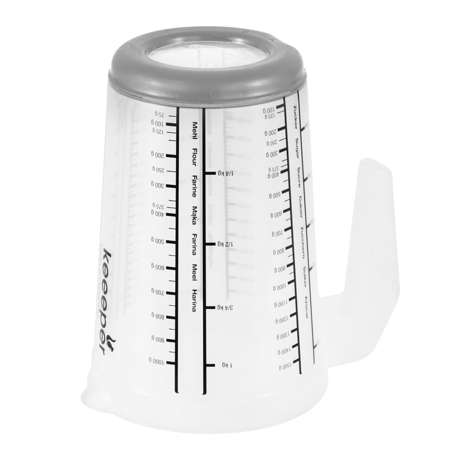 Keeeper Masimmo maatbeker 13,5 x 19 cm met anti-slip voet in grijs