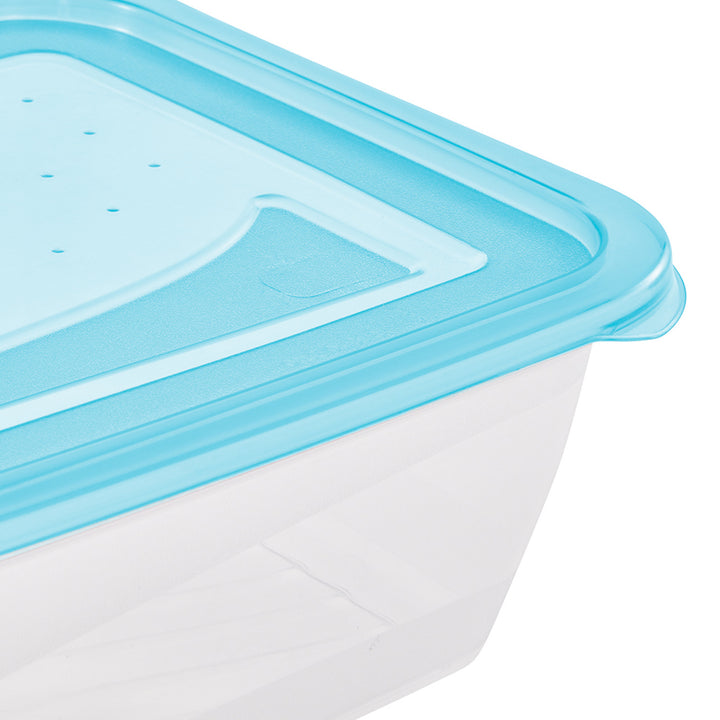 Keeeper Fredo Fresh - Vershouddoos / Vershouddozen - Transparent /blauw  - Set van 3 stuks - 20x15x06 -  1.25 L