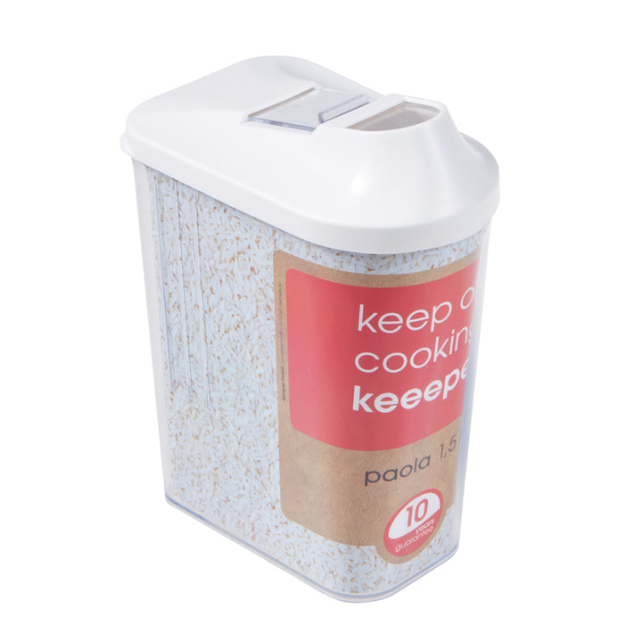 Transparante container voor losse producten 1.5l Keeeper Paola
