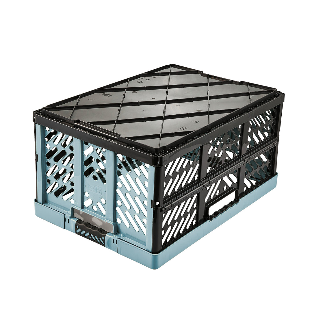Plastic opvouwbare boodschappenmand blauw Keeeper