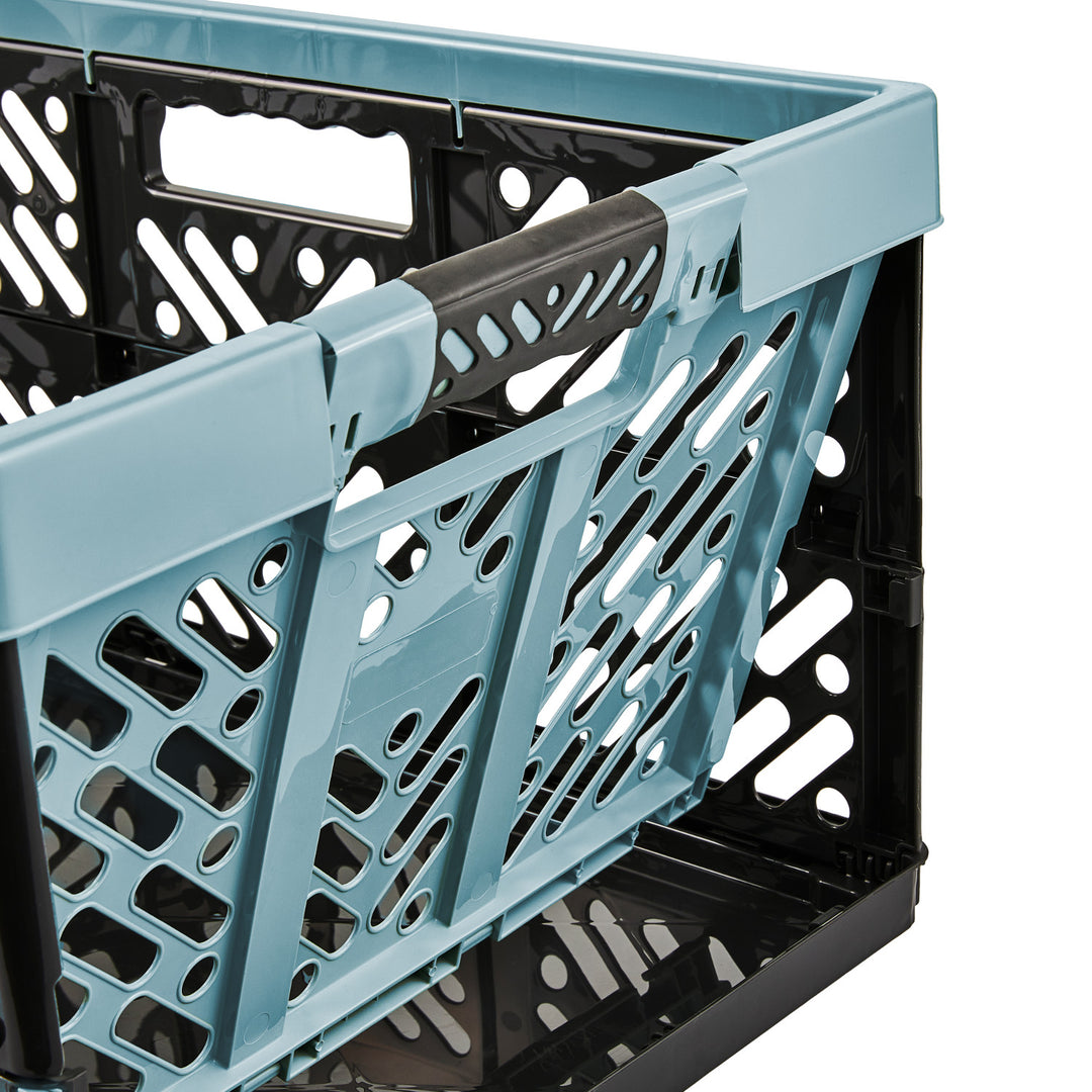Plastic opvouwbare boodschappenmand blauw Keeeper