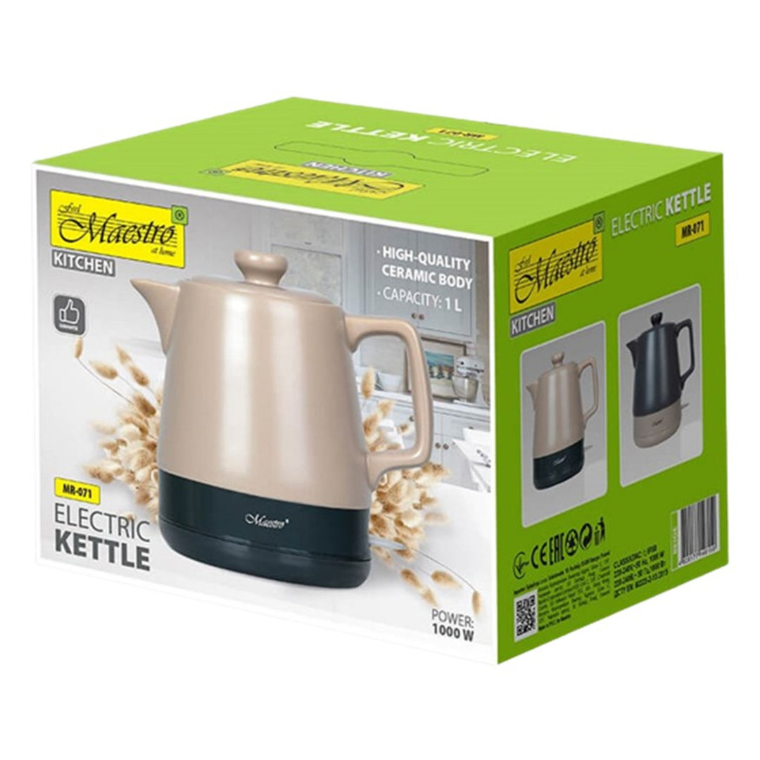 Maestro MR-071 Keramische waterkoker 1l 1000W Beige