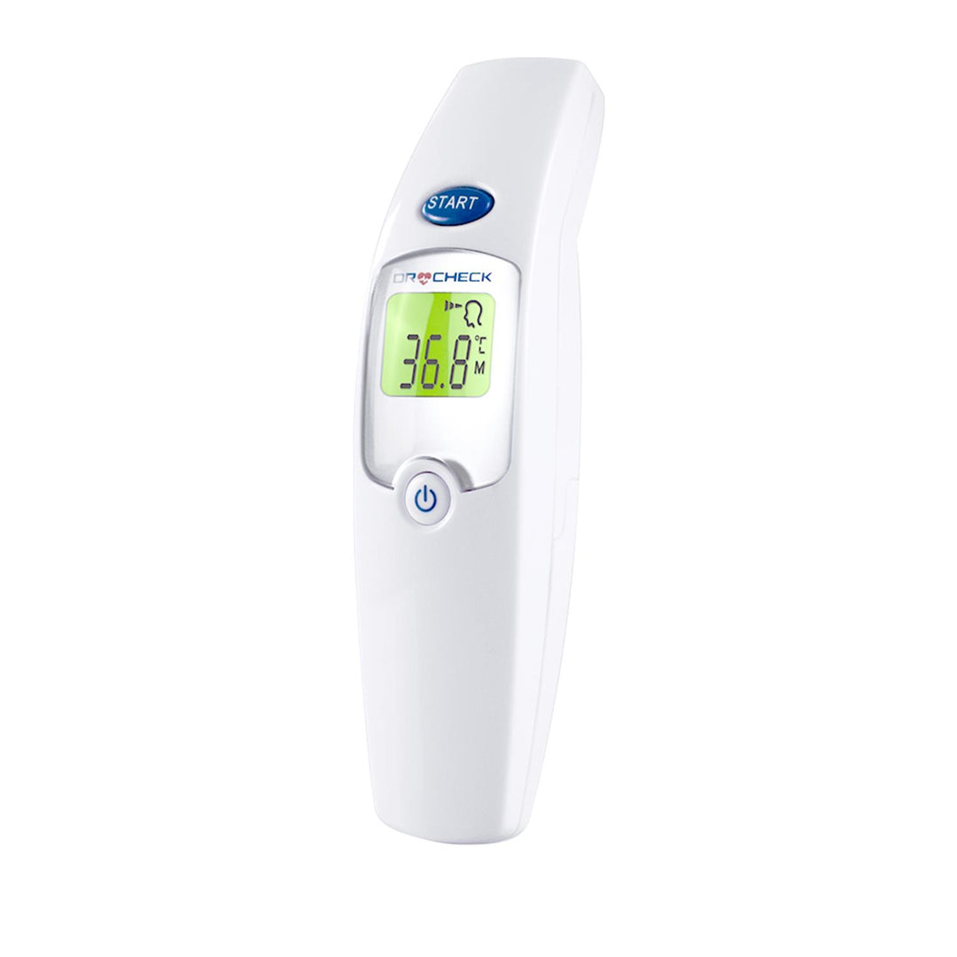Dr Check FC500 Elektrische koortsthermometer Infrarood Thermometer Voorhoofdthermometer contactloze Digitale oppervlakte thermometer van 0°C tot 100,0°C LCD-scherm