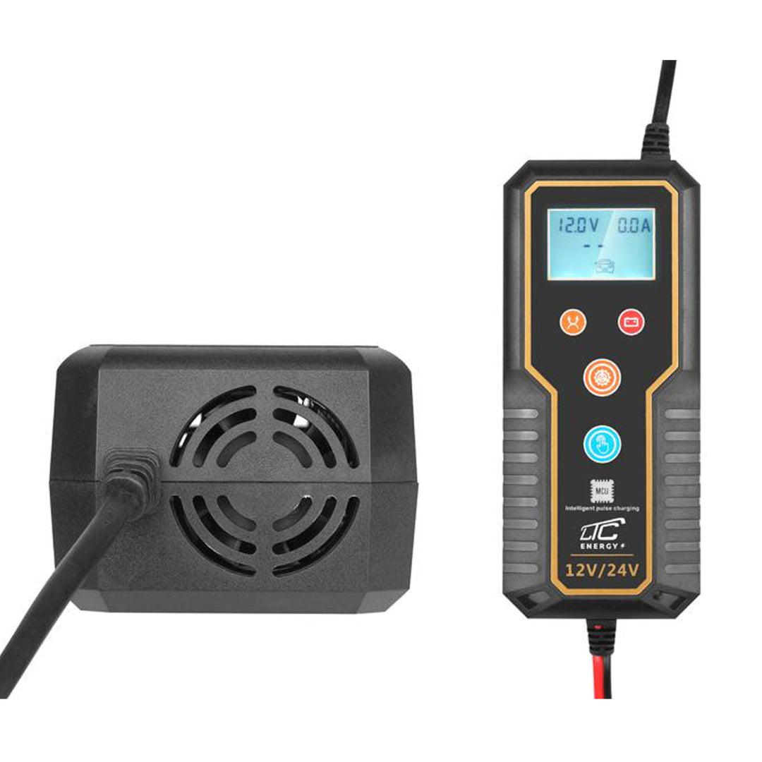 LTC LX1203 Autoacculader 12 V / 24 V met microprocessorregeling voor 15 A Geschikt voor diverse accutypen van 2 Ah tot 150 Ah
