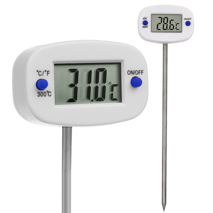 GreenBlue - Digitaal Keukenthermometer / Vleesthermometer - 15cm - Wit