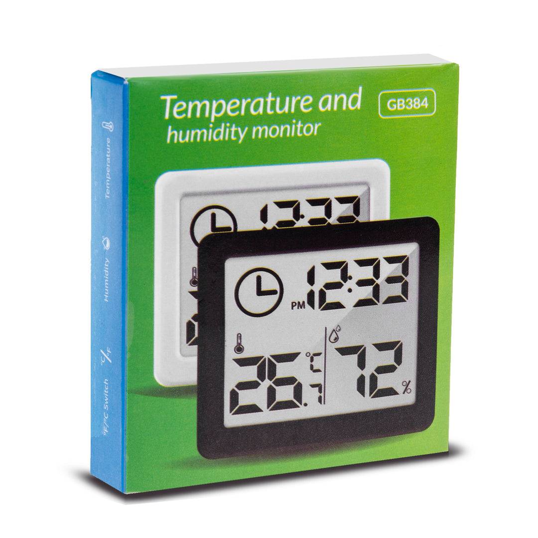 GreenBlue - Weerstation - Digitale Thermometer / hygrometer met klokfunctie - Wit