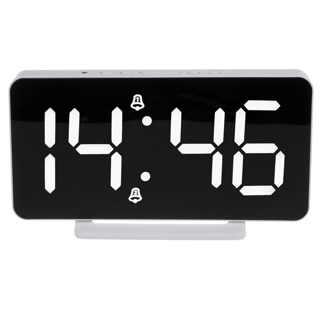 GreenBlue - Klok / Wekker met alarm en thermometerfuncti - LED - Wit