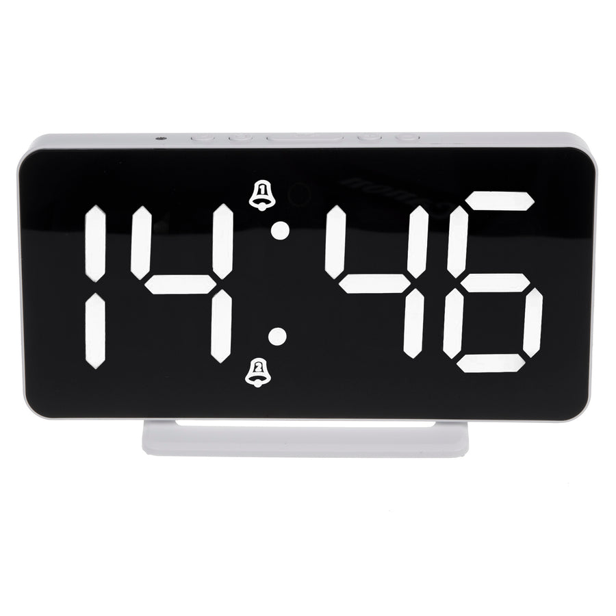 GreenBlue - Klok / Wekker met alarm en thermometerfuncti - LED - Wit